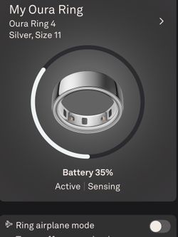 Oura Ring 4 size 11 Silver
