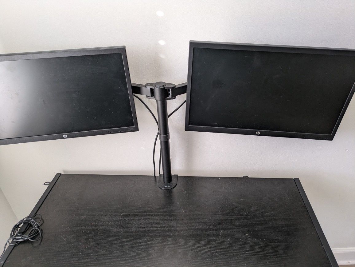 HP V22 FHD Dual Monitor Set Up
