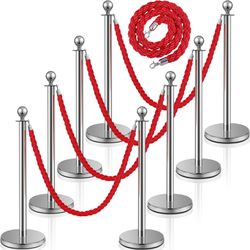 Crowd Control Stanchion Silver Stainless Steel 