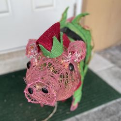 Light Up Christmas Piggy Outdoors Decoration 