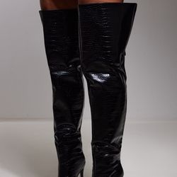 Croc Over The Knee Boots 