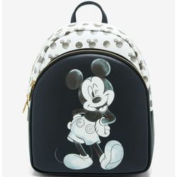 Loungefly Disney Mickey Mouse Black & White Icon Mini Backpack