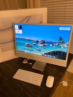 2021 Apple iMac M1 Processor  24-inch Silver 8gb Ram 512gb Ssd Complete With Original Box , Keyboard And Mouse