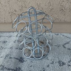 Chrome Spice Rack. 27 Spices, Rotates, 10: Tall, Like New