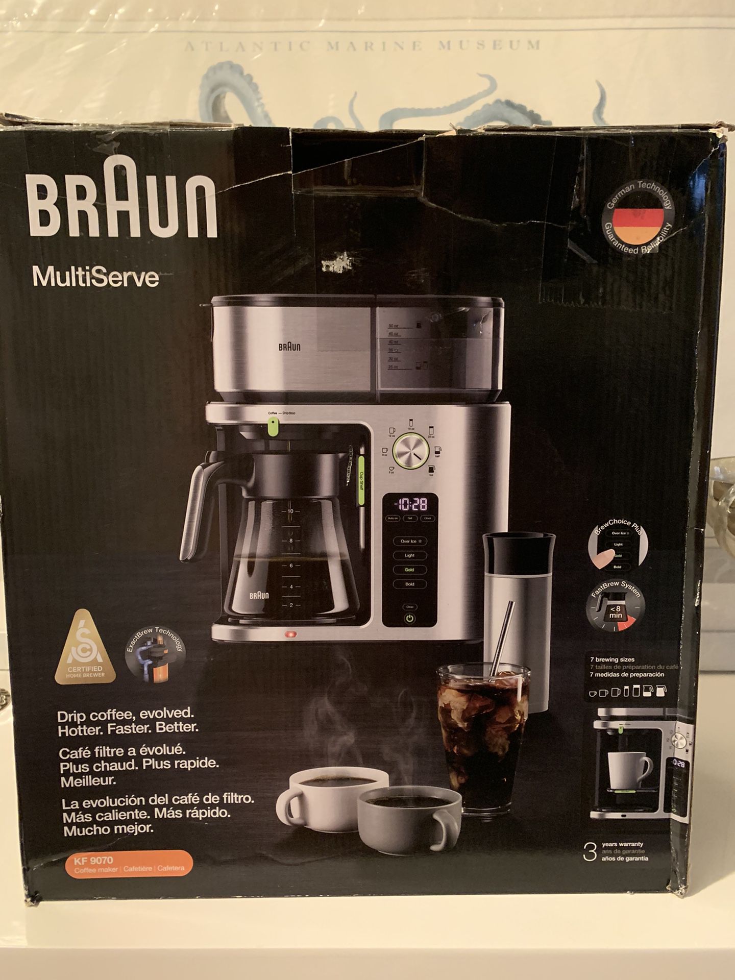 Braun MultiServe Coffee Machine 7 Programmable Brew Sizes / 3 Strengths +  Iced Coffee, Glass Carafe (10-Cup), Stainless Steel, KF9070S for Sale in  Charlotte, NC - OfferUp