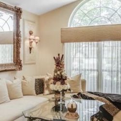 OCCASIONAL TABLE - WROUGHT IRON AND GLASS