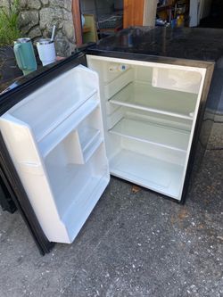 Black Mini Fridge with Shelves