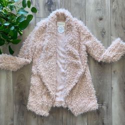  Blush Color Fuzzy Cardigan with Pockets / BNWT