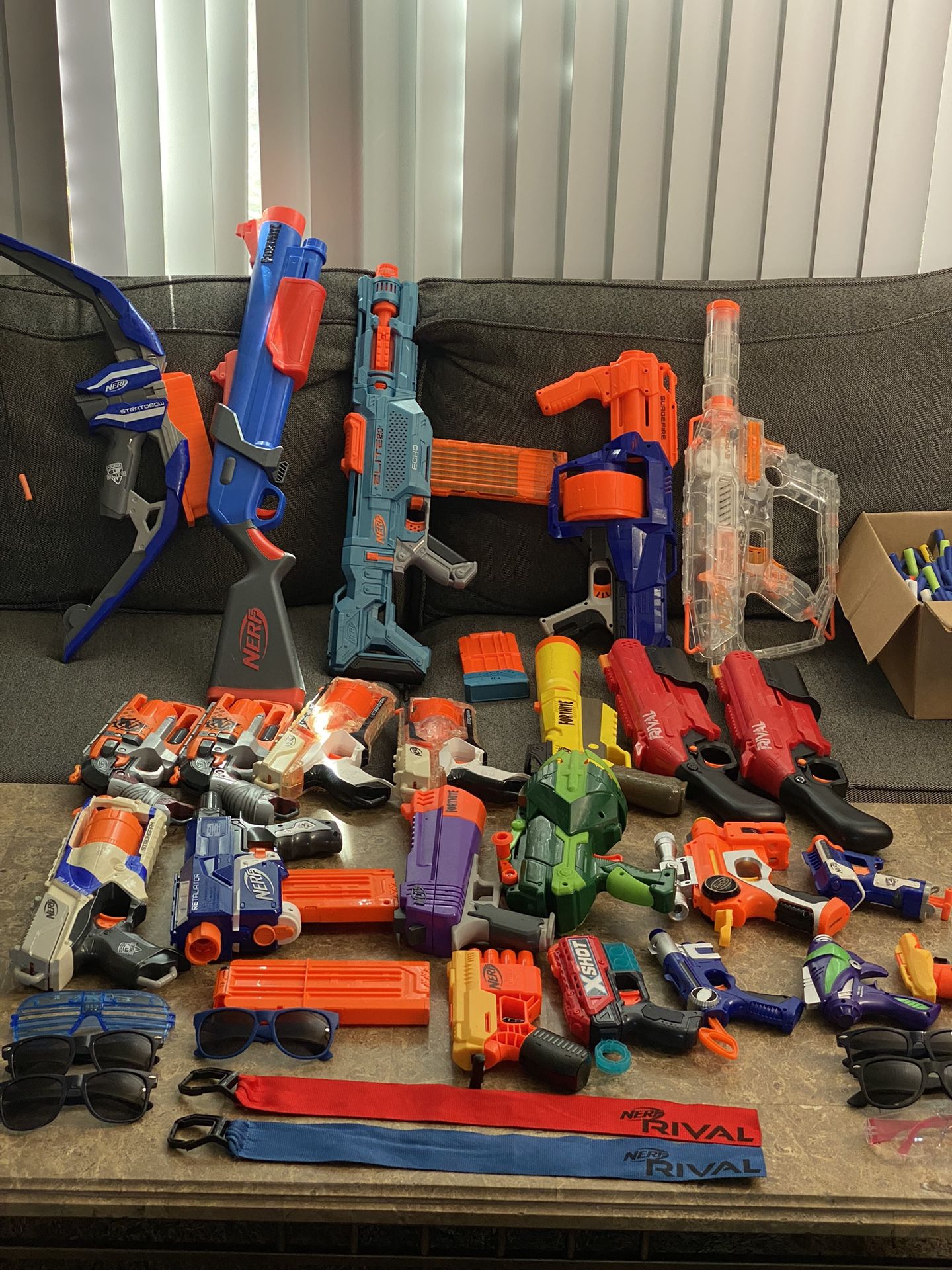Set Of 23 NERF  GUNS 
