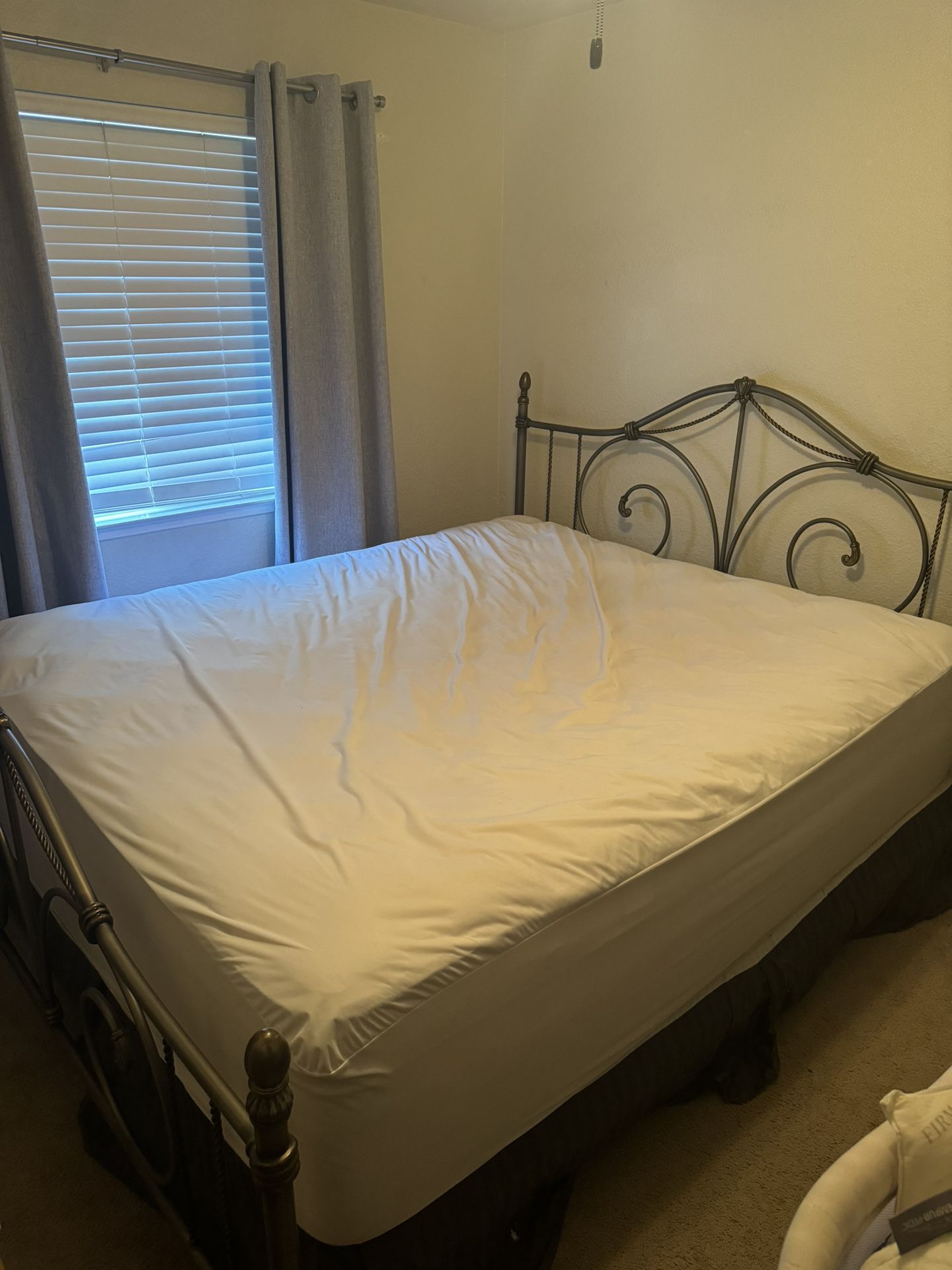 Cal king mattress and bed frame