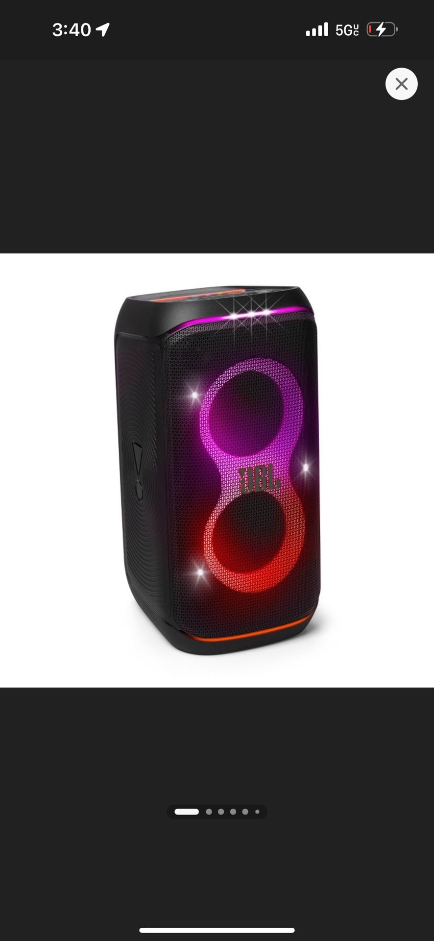 JBL PartyBox Club 120 Bluetooth Wireless Speaker - Black