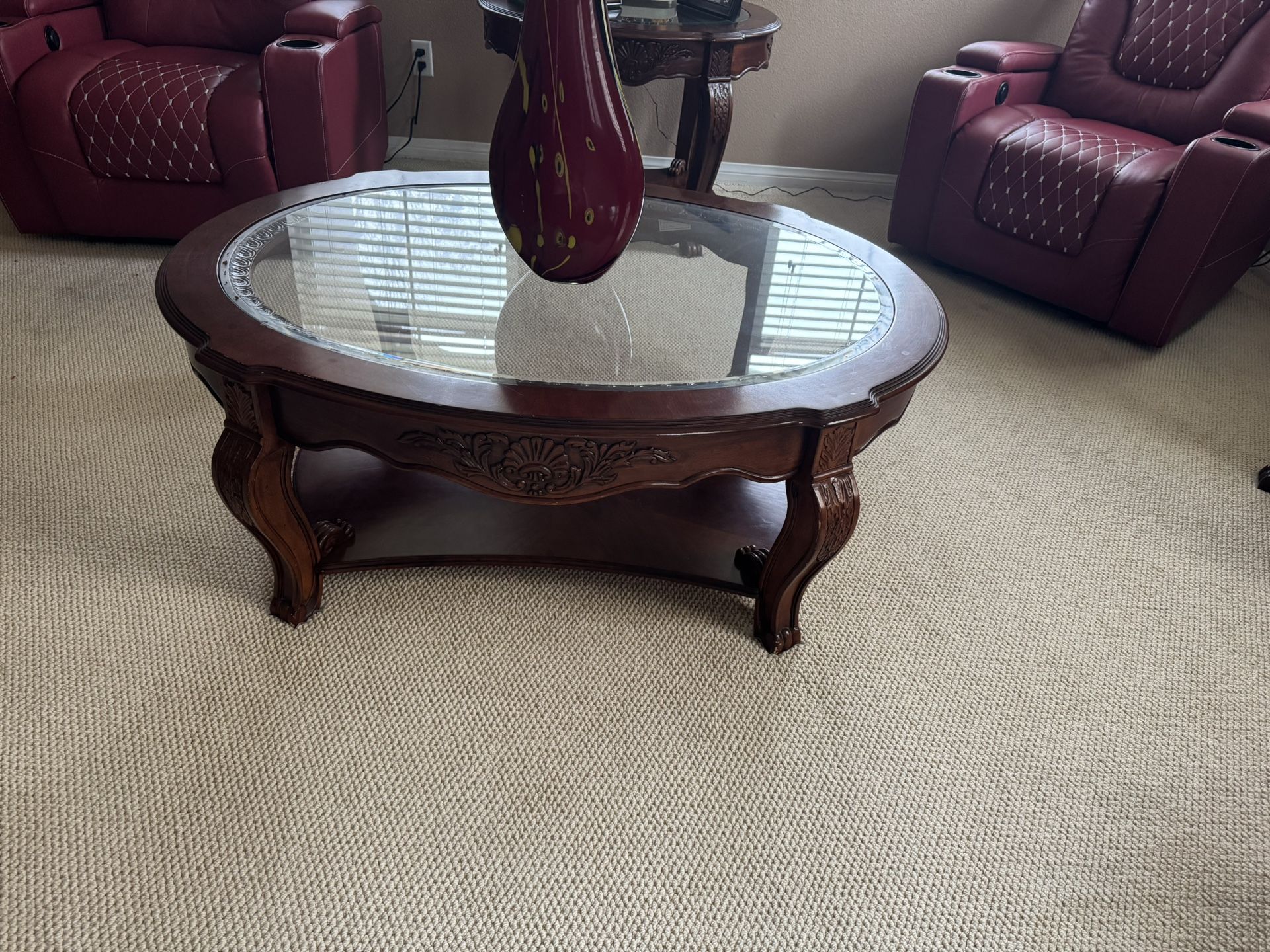 Coffee Table And 2 End Tables