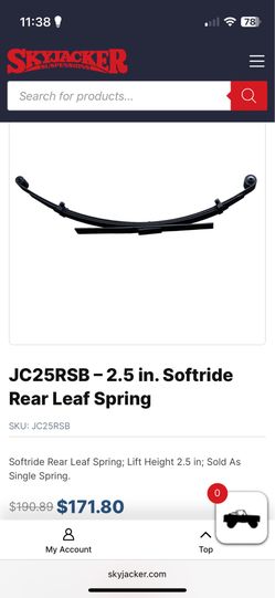 JC25RSB – 2.5 in. Leaf Spring for Cherokee xj 84-01