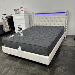 New Queen Bed Frame With Mattress 