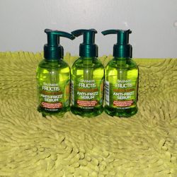 3 Garnier Fructis Sleek And Shine Anti-Frizz Serum 5.1oz 