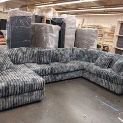 BRAND NEW 6X13X10FT and 11X11FT sectional COUCHES  CORDOROY FABRIC  custom made