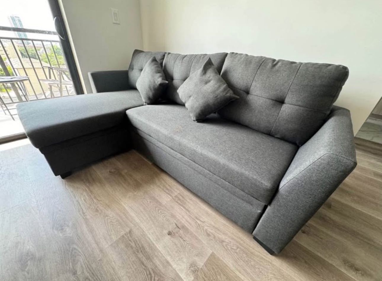 Cozy Sleeper Couch/Sofa Bed With Ottoman Storage 