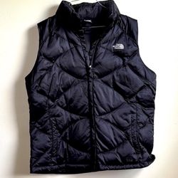WOMENS XL NORTH FACE PUFFER VEST BLACK