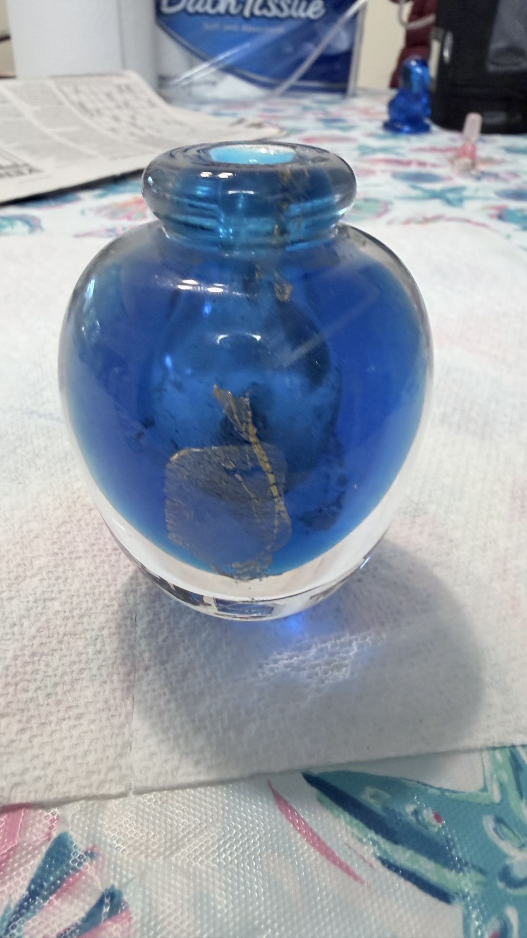 Robert Eickholt Art Glass Perfume Bottle - Signed - 1988