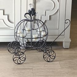 Wrought Iron Pumpkin Carriage 