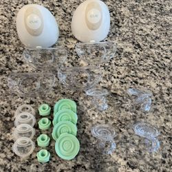 Elvie Double Wearable Breast Pump + Extra Parts – Clean & Ready