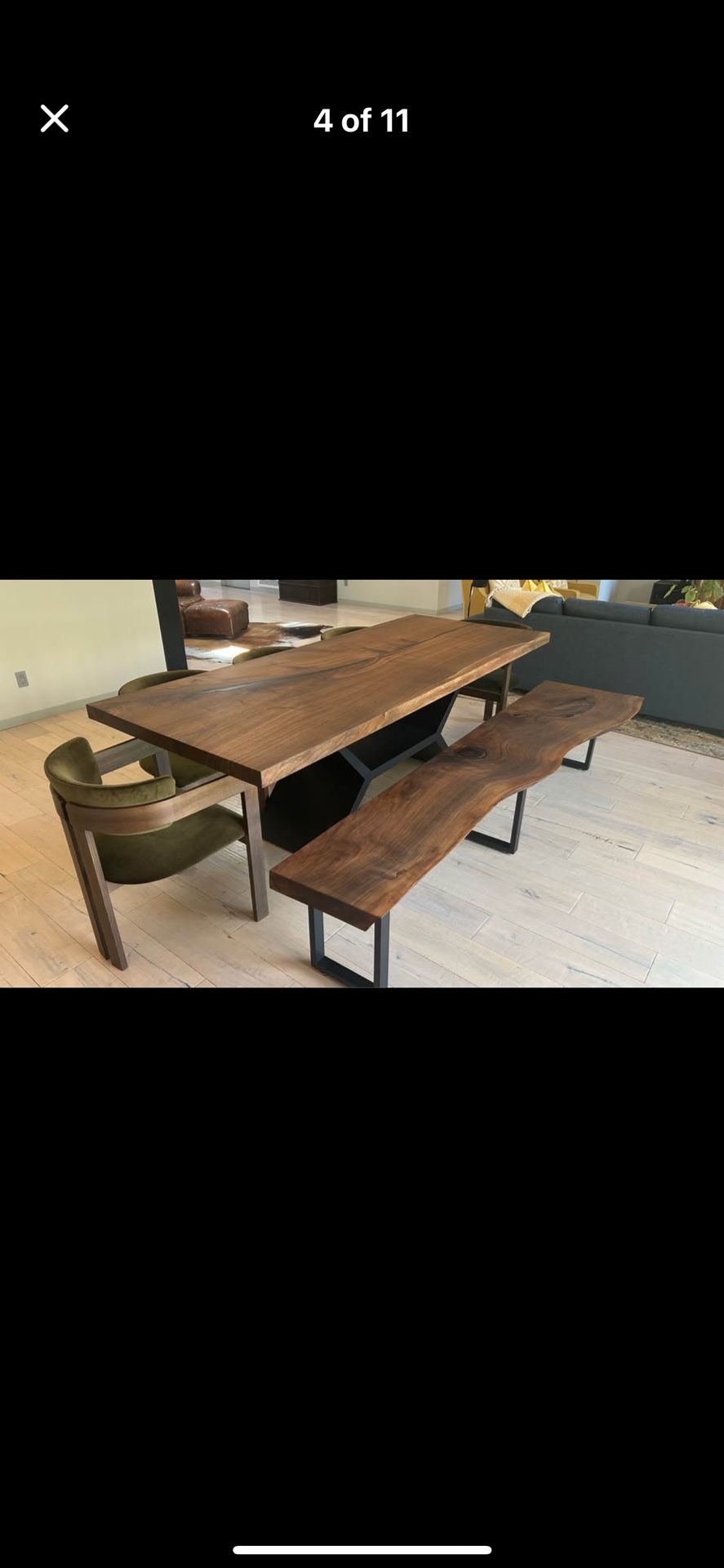 Kitchen Dining Table, Epoxy, Wood, Resin Furniture