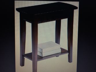 Dentil Chairside Table, Espresso
