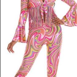 (1) 70’s Peace & Love  Hippie Costume Adult SZ M
