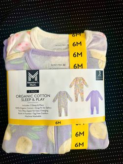 Member's Mark Organic Cotton Sleep & Play 3-Pack 6M