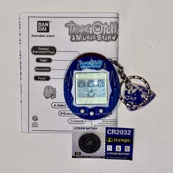 ✨ Tamagotchi Connection V6 2004 Original Music Star Bar Frequency Electric Blue