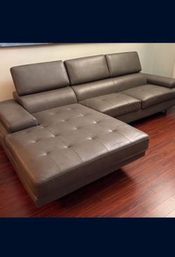 Dark Gray Sectional / Storage Sofa From City Furniture 