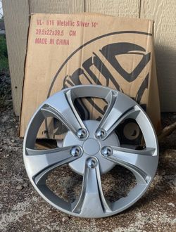 VL - 616 Metallic Silver 14” Rim Plate NEW  / 4 Pieces