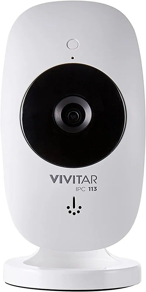 Vivitar IPC113-WHT Wide Angle 1080p HD Wi-Fi Smart Home Camera with Motion Detection, Night Vision, Cloud Backup, Two-Way Audio, Child and Pet Monitor