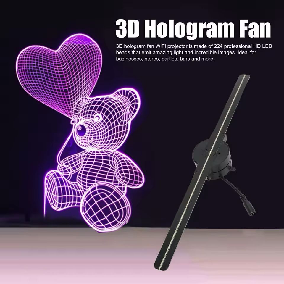 3D holographic fan with remote control