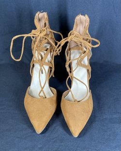 Mark Fisher Tan Strappy Heels Size 7