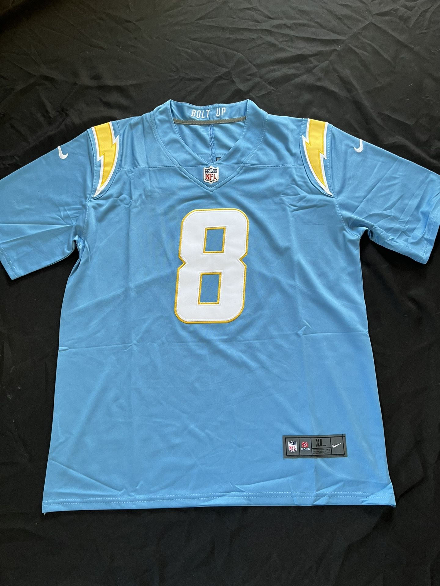Powder Blue Style Omarion Hampton Chargers 100% Stitched Jerseys