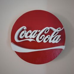 Hand Crafted Wood CokeCola Sign