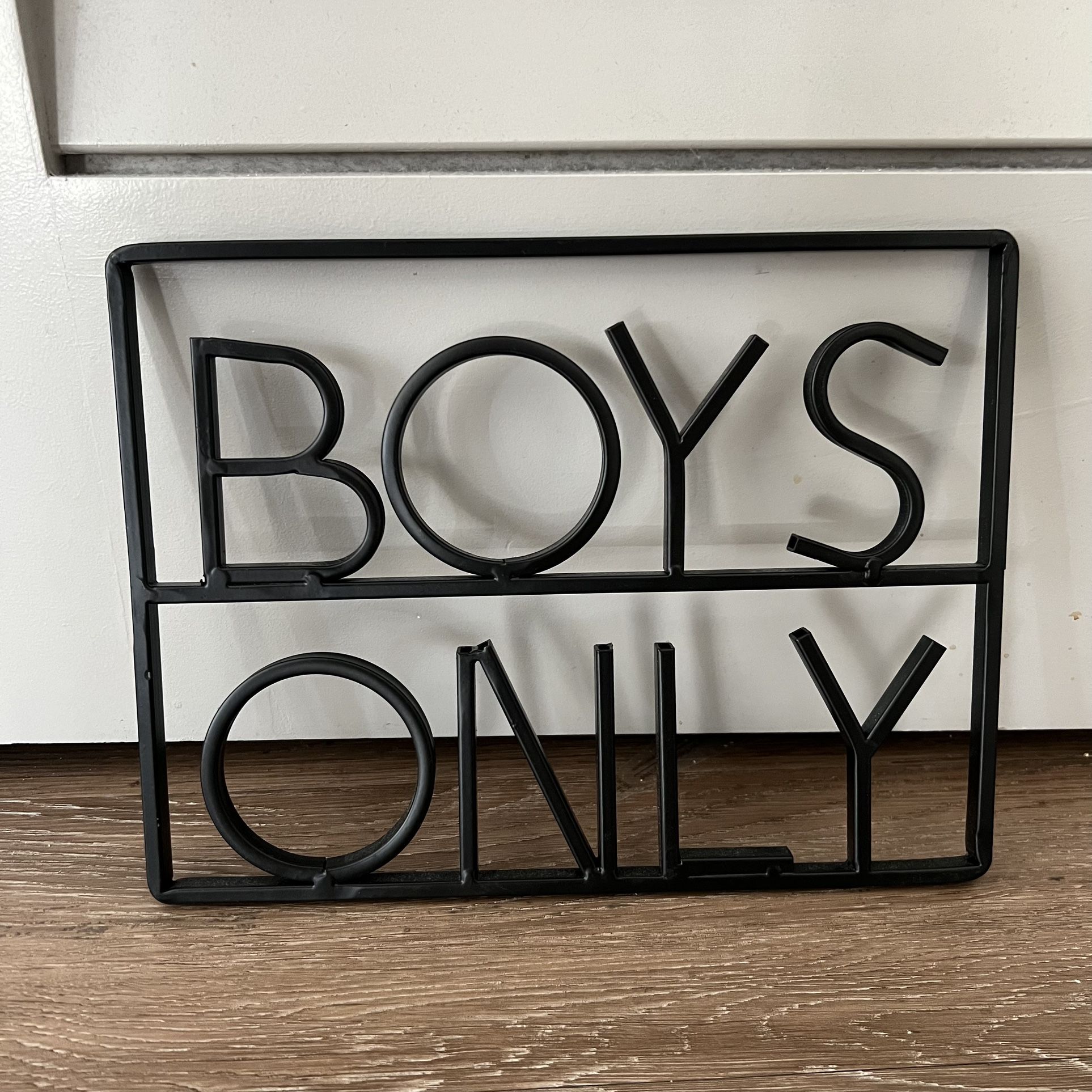 FREE Boys Only Metal Wall Decor