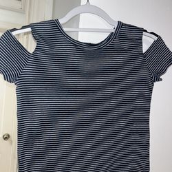Hollister Navy Striped Top 