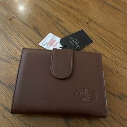 New Julia Buxton Double Cardex Mahogany Genuine Leather Women’s Wallet
