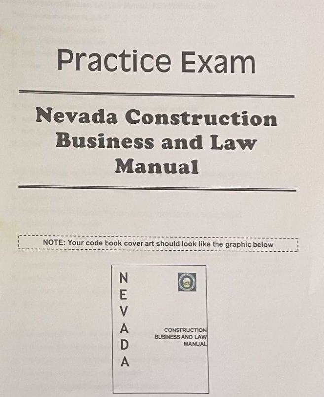 Practice Test For Nevada Construction And Business Law CMS