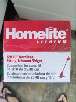 Homelite 12V 10" Cordless String Trimmer/Edger