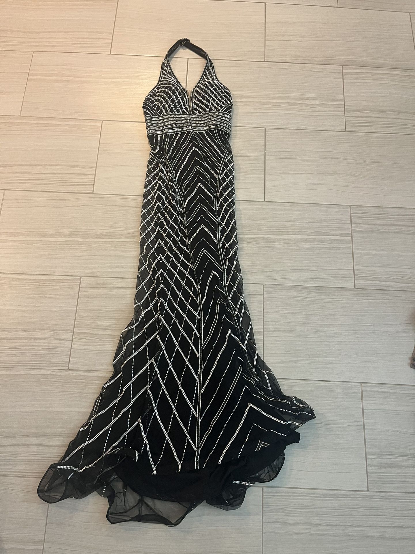 Black gown with Rhinestones
