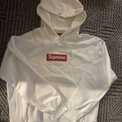 White Red Boxy Supreme Hoodie Brand New !’n