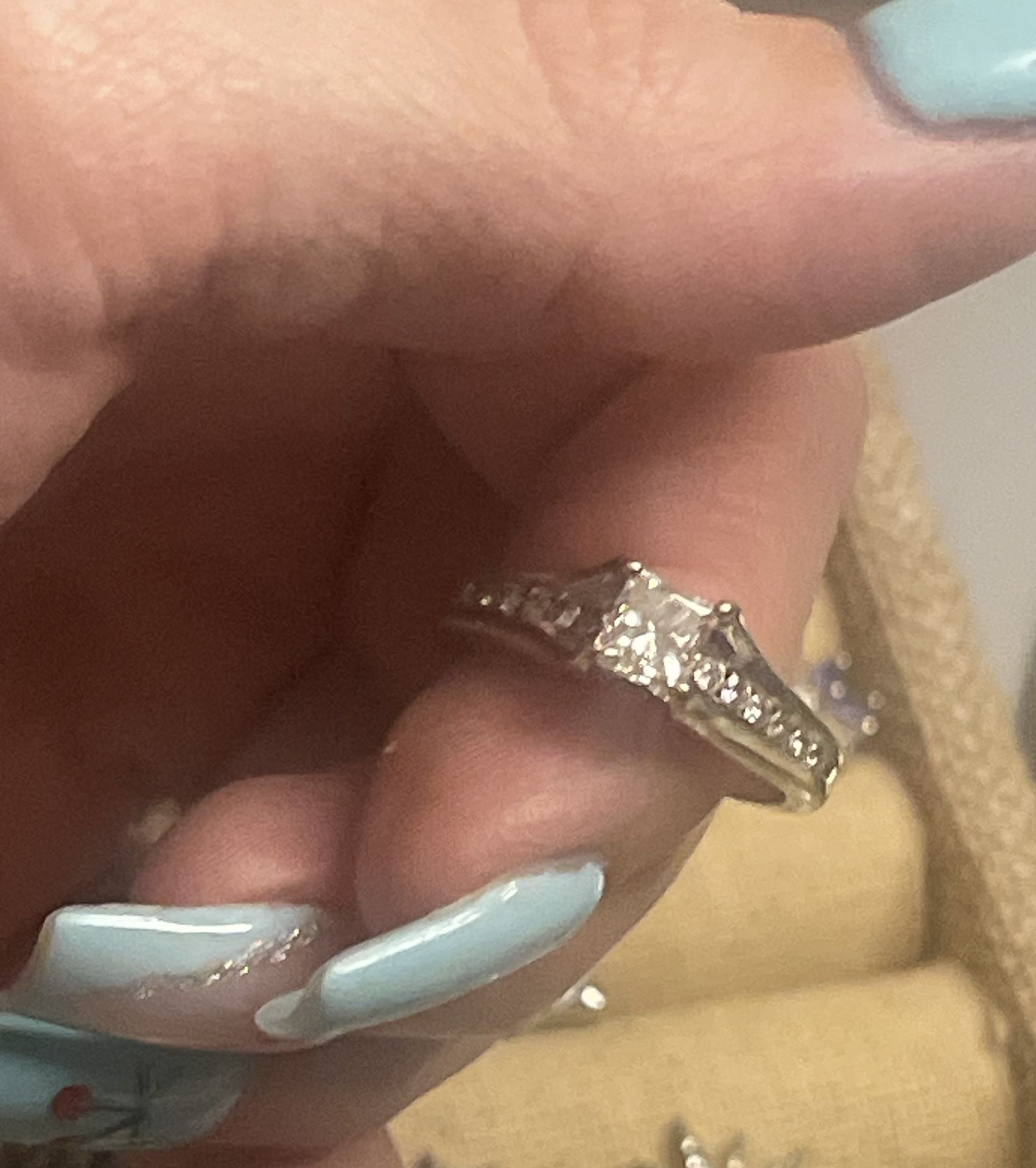 ✨ 14K Platinum Gold Engagement Ring – 1CTW Diamond ✨