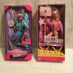 Barbie Olympic Skater #18501 And Barbie Super Gymnast #55290