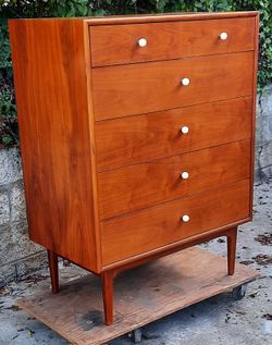 gorgeous high quality late 50's Drexel Declaration 6 drawer dovetail constructed HIGHBOY DRESSER in all original condition And Others 