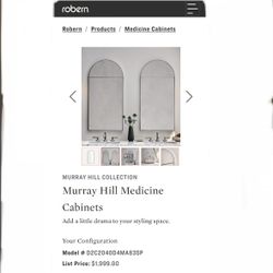 Robern Arched Medicine Cabinet- Matte black