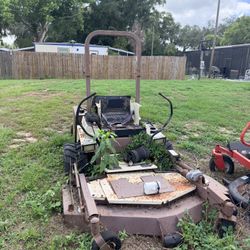 One Grasshopper, And One Troy Lawnmowers