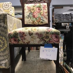 Two Antique Upholstered Chairs